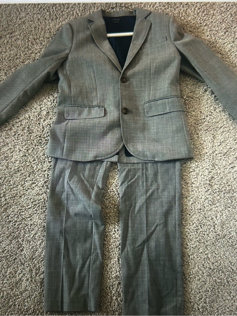 Boys Gray Two-Piece Blazer and Trouser Suit
